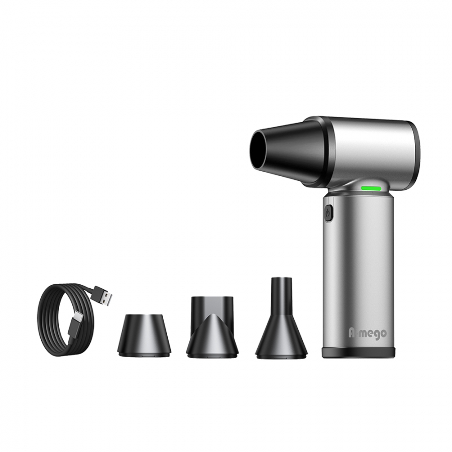 【2026 最新進化款】 A-mego AG500 PRO｜小鋼炮・進化版 鋁合金機身 × 40mm 無刷渦輪暴力風槍 550G 強風壓｜無段調速｜LED 照明