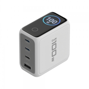 PQI 100W GaN 智慧數顯四孔快速充電器