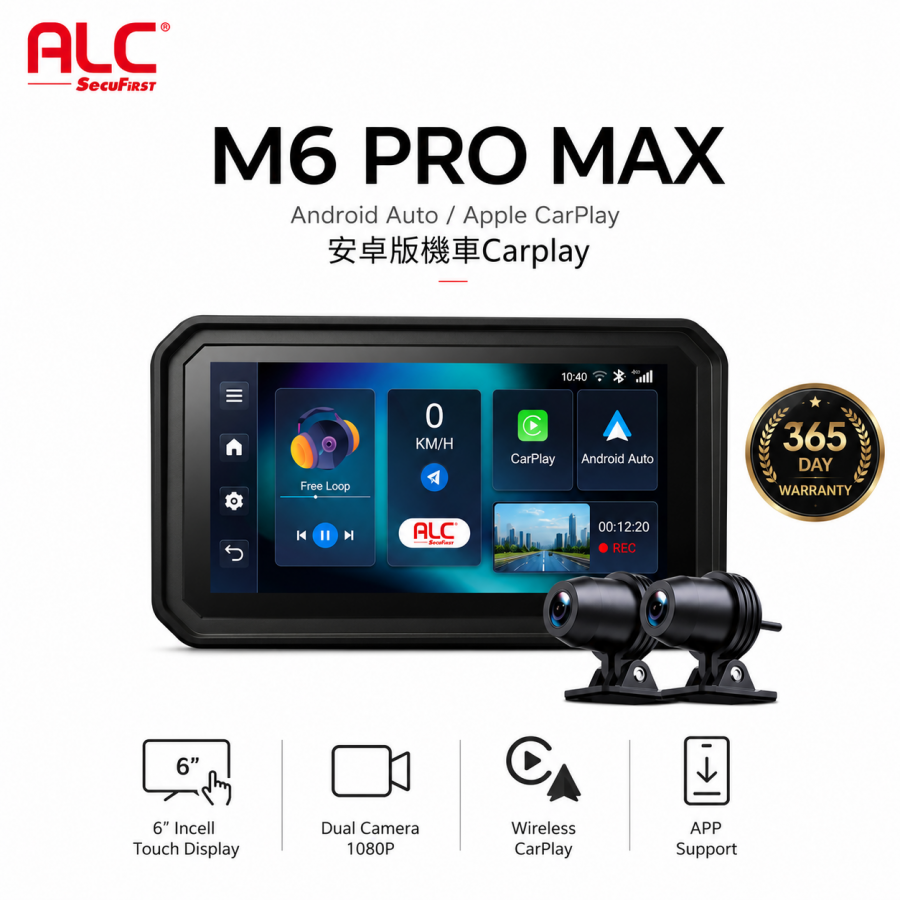 【ALC】安卓版機車Carplay多功能智慧顯示M6PRO MAX+32G卡